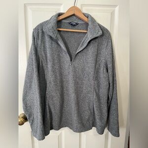 Lands' End Women’s XL-18 Gray 1/4 Zip Fleece
